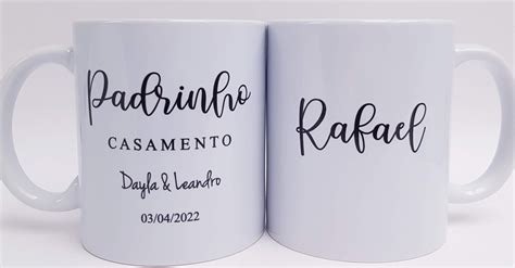 Caneca Personalizada Casamento Padrinhos Elo