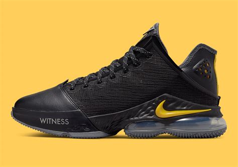 Nike LeBron 19 Low Black University Gold Smoke Grey DH1270-002 | SneakerNews.com