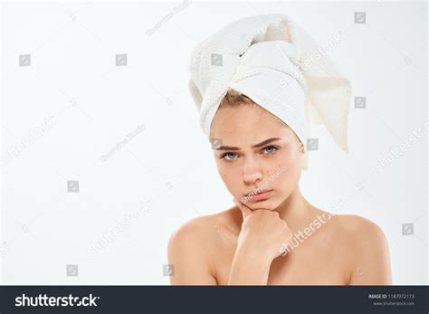 Naked Woman Towel On Her Head Stock Photo Shutterstock