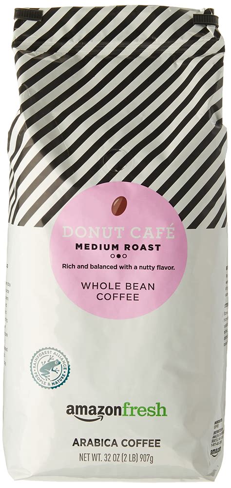 Amazonfresh Donut Cafe Whole Bean Coffee Medium Roast Ounce