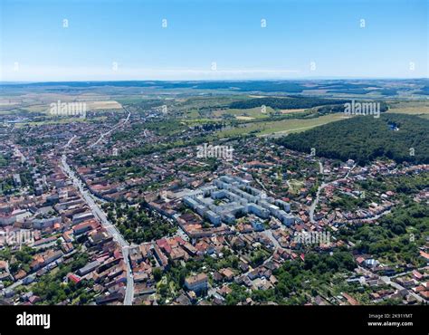 An aerial view of the landscape of Reghin city in Romania Stock Photo - Alamy