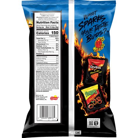 Doritos Tortilla Chips Flamin Hot Cool Ranch Flavored 9 25 Oz Bag