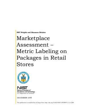 Fillable Online Nvlpubs Nist Marketplace Assessmentmetric Labeling On