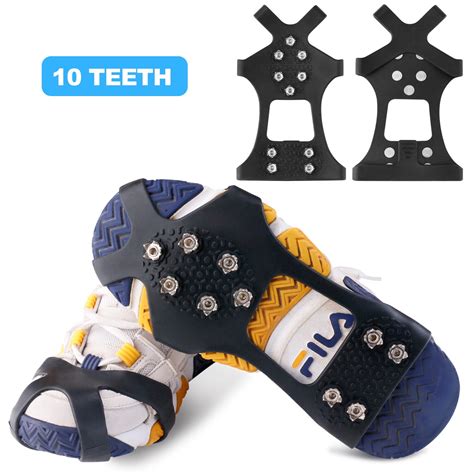 Ice Crampons Snow Grips Anti Slip On Over Shoe Boot Studs Cleats Spikes