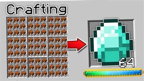 CRAFTING MINECRAFT DIRT INTO DIAMONDS YouTube