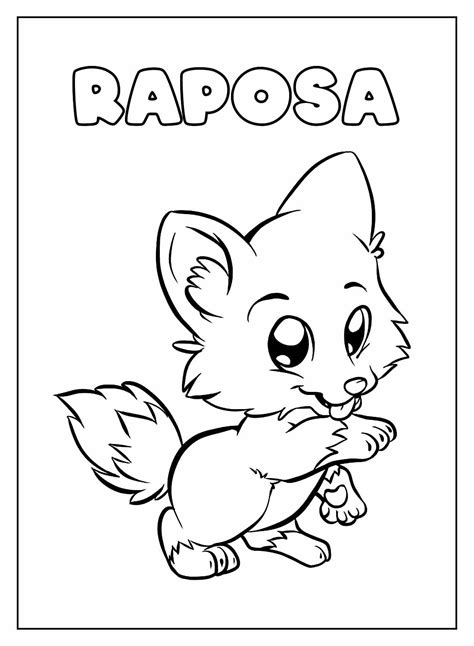 Raposa De Nove Caldas Sketch Coloring Page