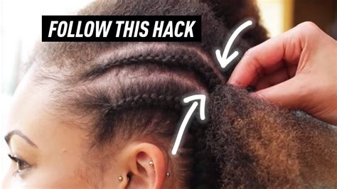 How To Cornrow Braid To Scalp For Beginners Braiding Your Own Hair