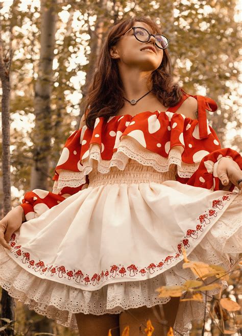 Mushroom Dress Amanita Muscaria By Mochipan In Whimsical