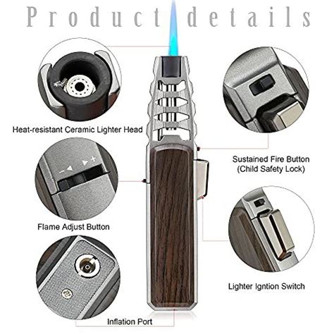 Turbine Torcher Jet Torch Butane Lighter With T Box Solar Beam Torch Jet Flame Refillable