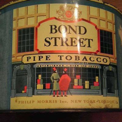 Vintage Tobacco Tin Bond Street Antique Price Guide Details Page