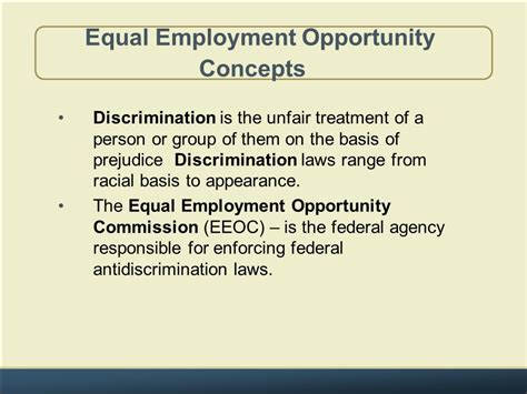 Equal Opportunity Laws And Regulations