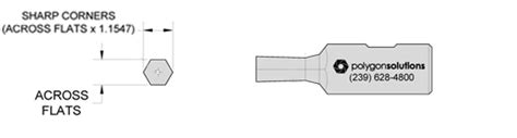 Hexagon Rotary Broaches With 8mm Shank Polygon Solutions