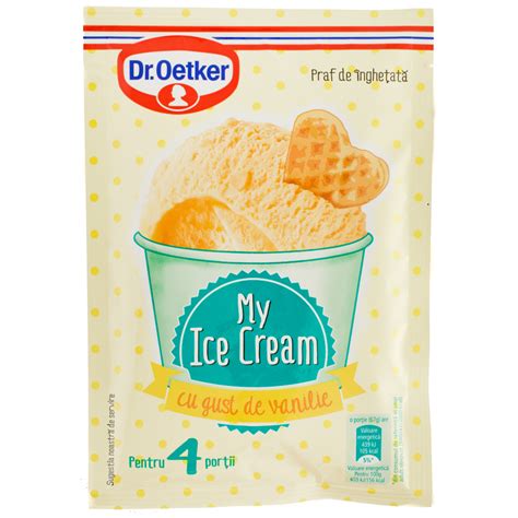 Dr Oetker Praf De Inghetata Cu Gust De Vanilie 65g Mega Image