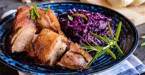 Festtags Rezept Gebratene Entenbrust Mit Rotkraut Rotkohl Und