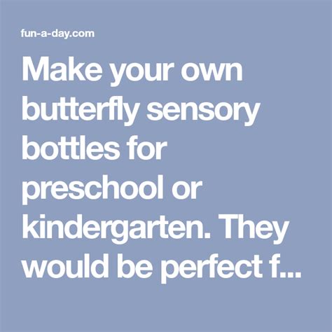 How To Make Butterfly Life Cycle Sensory Bottles For Preschool Fun A