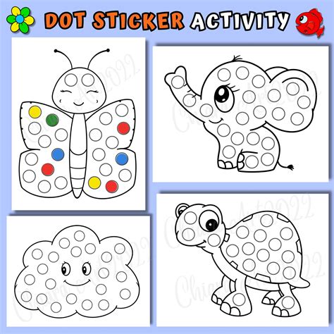 Dot Sticker Activity Printable, Craft Toddlers, Do a Dot, Fine Motor