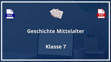 Geschichte Klasse Mittelalter Arbeitsbl Tter Pdf