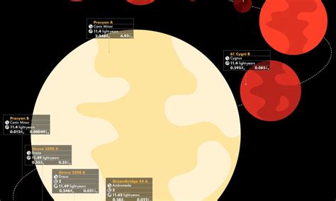 44 Closest Stars & How They Compare To Our Sun - Best Infographics