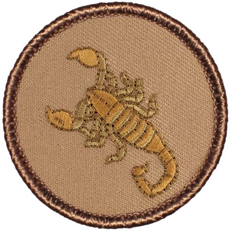 Scorpion Patch 070 2 Inch Diameter Embroidered Patch Etsy