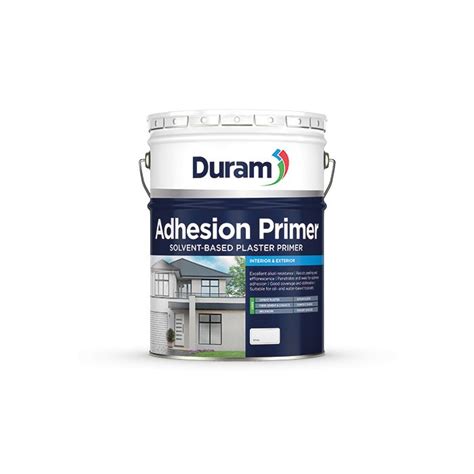 DURAM 42 101 020 SOLVENT BASE ADHESION PRIMER WHITE 20L Chamberlains