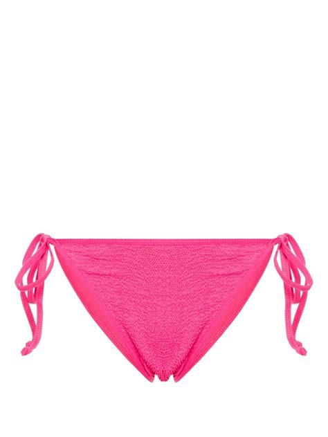 Bond Eye Anisha Seersucker Bikini Bottoms Pink Editorialist