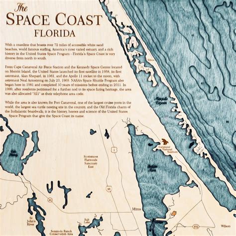 Space Coast Nautical Map Wall Art - Sea and Soul Charts