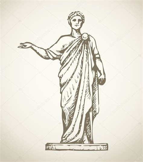 Ancient Roman Statue Vector Drawing Stock Vector Image By ©marinka