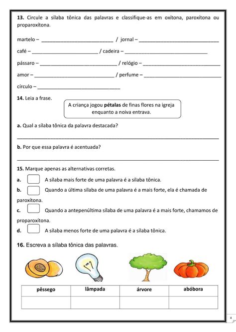 Gramatica Para 5 Ano - Língua portuguesa: gramática: 5°ano Atividade de língua portuguesa para ...