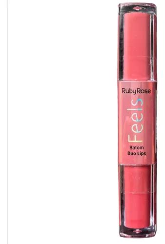 Lápiz labial líquido Duo Lips Feels Ruby Rose mate y metálico acabado