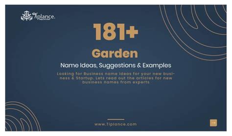 181 Catchy Garden Names Ideas And Suggestions Tiplance