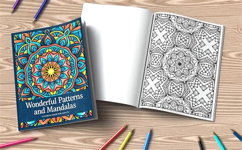 Wonderful Patterns And Mandalas Coloring Book For Adults 40 Mandalas