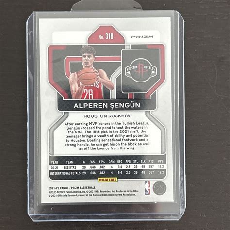 Panini Prizm Silver Prizm Alperen Sengun Rc Ebay