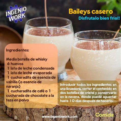 Baileys casero tómalo bien frio Ingeniowork