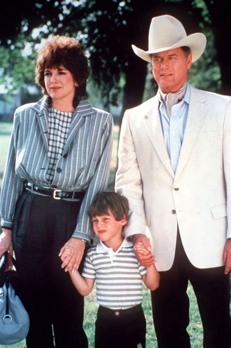 Linda Gray As Sue Ellen Ewing Omri Katz As John Ross Ewing And Larry