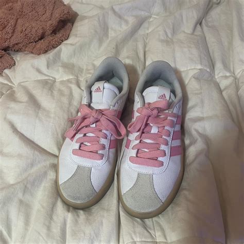 pink adidas sambas only worn once or twice women’s 8.5 - Depop