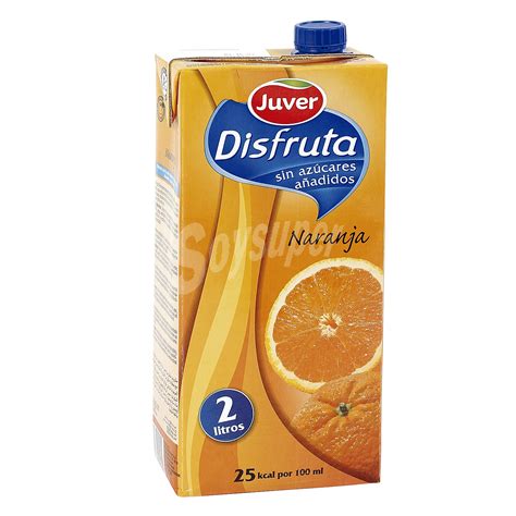 Juver Disfruta Néctar sin azúcar añadido de naranja Brik 2 l