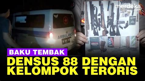 Baku Tembak Densus 88 Dengan Kelompok Teroris Di Lampung Dua Orang