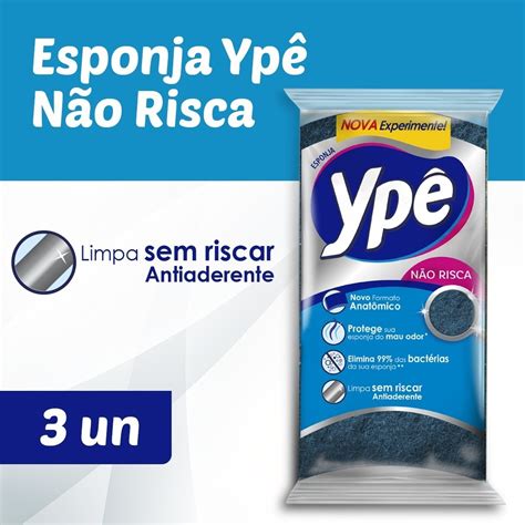 Pacote 3 Unidades Esponja Multiuso Não Risca Ypê MercadoLivre