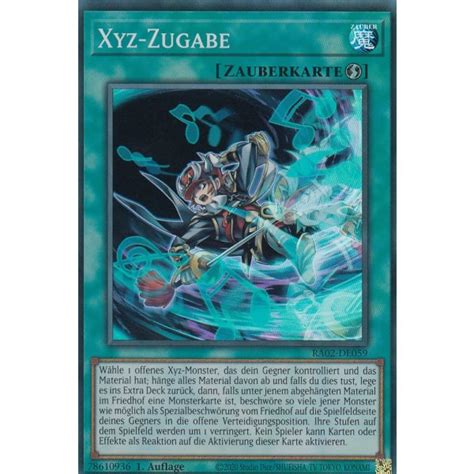 Xyz Zugabe RA02 DE059 V 4 Platinum Secret Rare Platinum Secret Rare