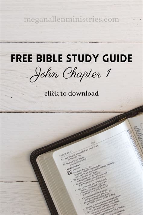 Bible Study Of John Chapter Free Printable Study Guide Bible