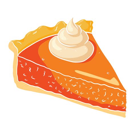 Pumpkin Pie Piece. Thanksgiving Food cartoon style sketch. Autumn holiday pumpkin dish for ...