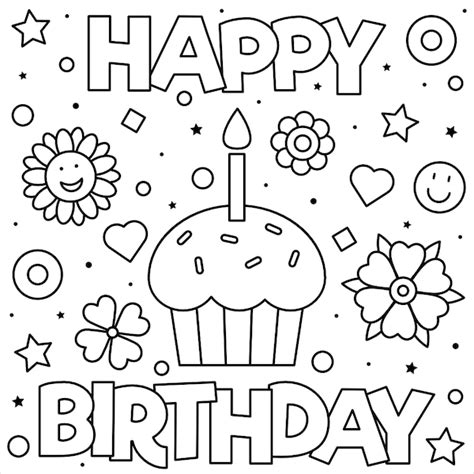 Free Coloring Birthday Cards Printable Birthday Card With A Unicorn ...