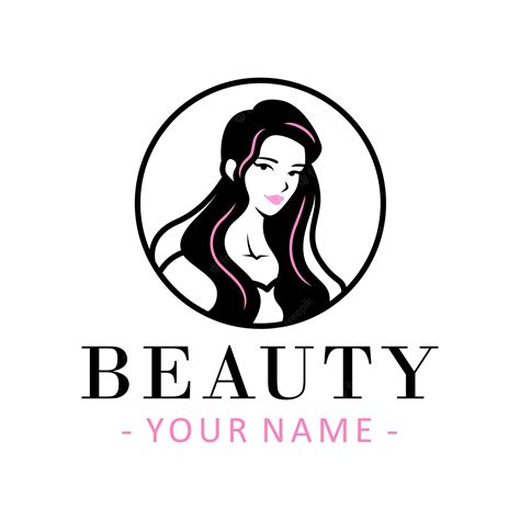 Plantilla De Logotipo De Belleza Con Silueta De Mujer Vector Premium