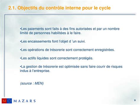 Ppt S Minaire De Formation M Thodes Daudit Cycle Tr Sorerie