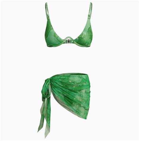 Commense Swim Three Piece Green Bikini Bathing Suit Set Poshmark
