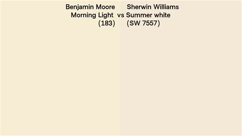 Benjamin Moore Morning Light 183 Vs Sherwin Williams Summer White Sw