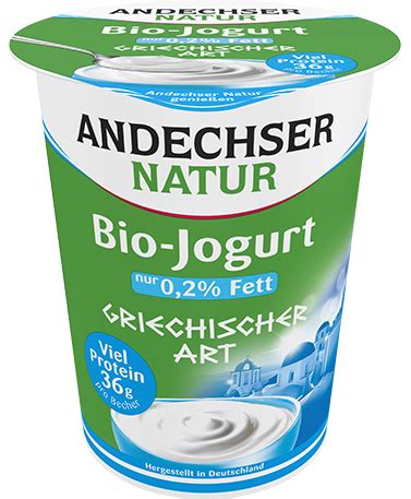 Bio Jogurt Griechischer Art 0 2 Fett 400g Andechser Natur