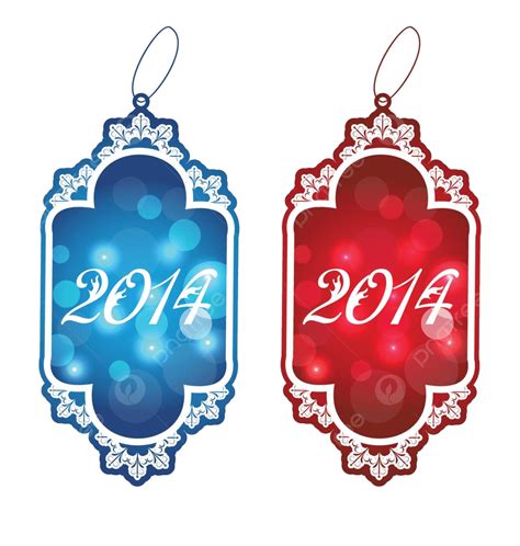 Christmas Set Labels Isolated On White Background Symbol New Year