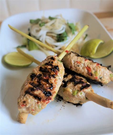 Lemongrass Pork Skewers Vietnamese Bbq Pork Recipe Theocooks