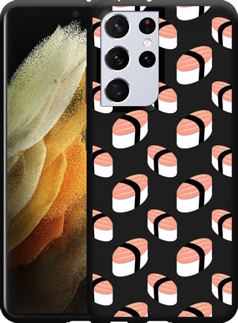 Hoesje Geschikt Voor Galaxy S Ultra Zwart Sushi Bol